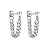 1 Pair Stainless Steel Stud Earrings for Men/Women Cross Pendant Long Tassel Unisex Hoop Earrings Punk Gothic Metal Jewelry - Image 15