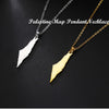 Map Outline Pendant Necklace with 45 cm Stainless Steel Chain - Image 31