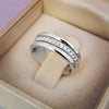 Micro Pave Cubic Zirconia Band Ring in Gold-Tone Silver-Tone and Rose Gold-Tone - Image 2