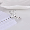 Buyee Silver Female Ring Finger White Zircon A-Z Letter Open Ring for Women Party Jewelry Circle - Image 5