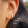 1 Pcs Crystal Zircon Hoop Earrings for Women Rainbow Cartilage Helix Tragus Earring Stud Body Piercing Jewelry - Image 3