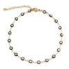 Stainless Steel Anklet Enamel Round Evil Eye Anklets Bracelets For Women Man Summer Jewelry Gifts 23cm(9") long, 1 Piece - Image 12