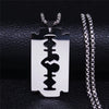 Gothic Blade Razor Pendant Necklaces Men Black Color Stainless Steel Chain Necklace Aesthetic Jewelry N423S01 - Image 12