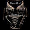 Stonefans Tassel Underwear Rhinestone Bra Chain Harness for Women Sexy Crystal Bikini Bra and Thong Sets Body Jewelry