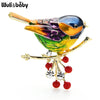 Multicolor Bird Brooch Pins Quality Enamel Ainmal Brooches Year Jewelry Gift Pyrrhula pyrrhula - Image 4