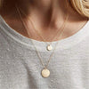 MinaMaMa Stainless Steel Chain Pentacle Star Round Coin Moon Bar Pendants Necklaces For Women Multi Layered Necklaces - Image 15