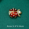 Vintage Palace Plant Flower Baroque Brooch Red Enamel Pearl Brooch Pin Woman Party Accessories - Image 17