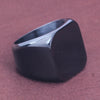 Wide Square Signet Ring for Men in Stainless Steel - Image 27