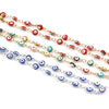 Stainless Steel Anklet Enamel Round Evil Eye Anklets Bracelets For Women Man Summer Jewelry Gifts 23cm(9") long, 1 Piece - Image 2