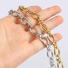 1 Piece Hiphop Punk Stainless Steel Oval Bracelets Chains Bracelet For Men Women Jewelry Gifts 19.5cm long - Image 3