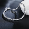 Silver Bracelet Silver Jewelry 4mm Buddha Bead Spherical Hollow Ball Bracelet Three-color Choice - Image 5