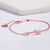 Silver Dog Pig Charm Bracelet Red String Adjustable Chain Jewelry for Women Pet Lover Gift Cute Animal Bracelets - Image 3