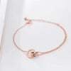 316L Stainless Steel Jewelry Embedded Zircon Round Roman Numerals Ankle Ornaments Charm Chain Anklet For Women - Image 2