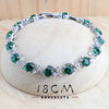 Women Bridal Jewelry Sets Silver Green Zircon Wedding Jewerly Earrings Rings Stones Bracelets Pendant Necklace Set - Image 3