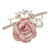 Handmade Cloth Art Fabric Flower Brooch For Women Ladies Korean Rose Floral Suit Shirt Corsage Collar Lapel Pins Wedding Jewelry