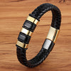 Braided Rope Black Leather Stainless Steel Men's Bracelet Charm Magnetic Jewelry Accessories - Image 4