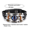 Charm Jewelry 12 Zodiac Weave Bracelets for Women Vintage Multi-layer Stainless Steel 12 Constellations Leather Bracelet - Image 2