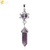 Csja Stone Pendant Merkaba Locket Pendulum Hexagonal Prism Crystal Long Pendants for Necklaces Women Jewelry - Image 20
