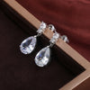 Cubic Zirconia Water Drop Charm Women Drop Earring Wedding Band Jewelry White/Purple Earrings - Image 11