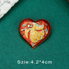 Vintage Palace Plant Flower Baroque Brooch Red Enamel Pearl Brooch Pin Woman Party Accessories - Image 6