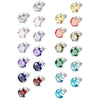 Simple Round Cubic Zirconia Stud Earrings for Women 12 Colors Available Daily Wear Versatile Jewelry - Image 3