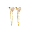 Crmya Gold Silver Filled Heart Hoop Earrings CZ Zircon Long Chain Stud Earings For Women Girls Jewelry - Image 31
