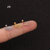 1Pc Tree Star Zircon Pendant CZ dangle ear piercing jewelry steel barbell Daith earrings helix cartilage studs - Image 11