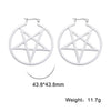 Stainless Steel Pentagram Hoop Earrings for Women Gothic Witchy Star Dangle Earrings Amulet Jewelry - Image 18