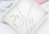 Imitation Pearl Jewelry Set with Necklace Bracelet and Earrings - Image 11