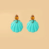 Big Coconut Cute Shell Drop Earrings for Women Korean Acrylic Jewelry Resin Hanging Earing For Girls Party - Image 10
