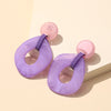 Colourful Big Round Drop Earrings For Women Statement Long Resin Geometric Earrings Korean Simple Jewelry - Image 10