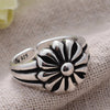Jewelry Elegant Sunflower Thai Silver Ladies Open Ring Women Birthday Gift Sell No Fade - Image 2