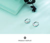 Modian Minimalist Design Tree Leaves Hoop Earrings for Women 925 Sterling Silver Round Design Jewelry Bijoux