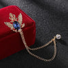 Retro Crown Rhinestones Brooch Pins Eagle Tassel Chain Lapel Pin Suit Shirt Vintage Jewelry for Women Men Accessories - Image 11