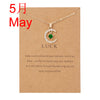Personality Birthstone Moon Star Crystal Pendant Necklace for Women Clavicle Chain Choker Birthday Party Jewelry Gift - Image 23