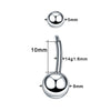 14 Gauge Stainless Steel Navel Piercing Ring with 10 mm Bar and Decorative Ends - Image 7