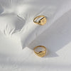 Stainless Steel Pvd Gold Plated Engraved Butterfly Peony Flower Signet Rings For Women Ring Jewelry - Image 5