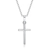 Crystal Cross Pendant Necklace in Gold-Tone or Silver-Tone - Image 9
