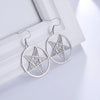 Stainless Steel Pentagram Hoop Earrings for Women Gothic Witchy Star Dangle Earrings Amulet Jewelry - Image 6