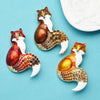 Rhinestone Enamel Fox Brooches For Women Animal Party Causal Brooch Pins Gifts - Image 6