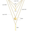 MinaMaMa Stainless Steel Chain Pentacle Star Round Coin Moon Bar Pendants Necklaces For Women Multi Layered Necklaces - Image 2