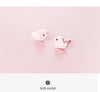 Modian Romantic Lovely Pink Enamel Birds Silver Stud Earrings Tiny 925 Sterling Silver Animal Earring For Women Jewelry