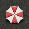 Biohazard Brooch Pin Alice Umbrella Corporation Red White Enamel Logo Amulet Badge Movie Game Jewelry Men Women - Image 1
