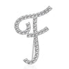 Rinhoo A-Z 26 Letter Word Cute Brooch For Women Men Rhinestone Crystal Silver Color Metal Pins Jewelry Accessories Birthday Gift - Image 7
