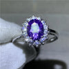 Fahion Princess Diana ring silver Oval cz Birthstone Engagement Wedding Band Rings For Women Jewelry - Image 7