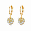 Crmya Gold Silver Filled Heart Hoop Earrings CZ Zircon Long Chain Stud Earings For Women Girls Jewelry - Image 34