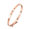 CZ Crystal 4mm Cuff Bangle For Women Classic Cubic Zirconia Love Titanium Stainless Steel Bracelet Jewelry - Image 8