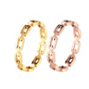 Chain Ring Stainless Steel Rings For Men Women's Rings Geometry Ring Finger Gold Silver Color Ring Set Women Jewelry Gift - Image 1