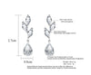 Vintage Flower Shape Zircon Water Drop Crystal Pendant Dangle Women's Earrings Bridal Wedding Jewelry - Image 10