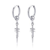 Punk Stainless Steel Chain Hoop Earrings For Women Men Goth Pop Hip Hop Pendants Ear Jewelry Accessories Earring - Image 3